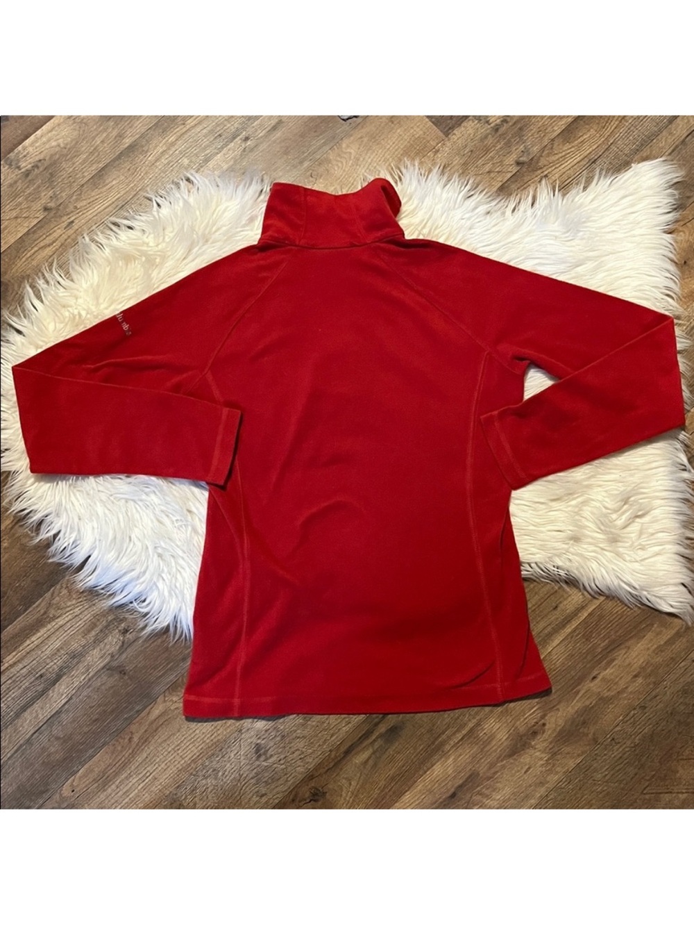 Columbia Women's Small Cincinnati Bearcats Red Half Zip Fleece | Cozy Pullover - Picture 6 of 8